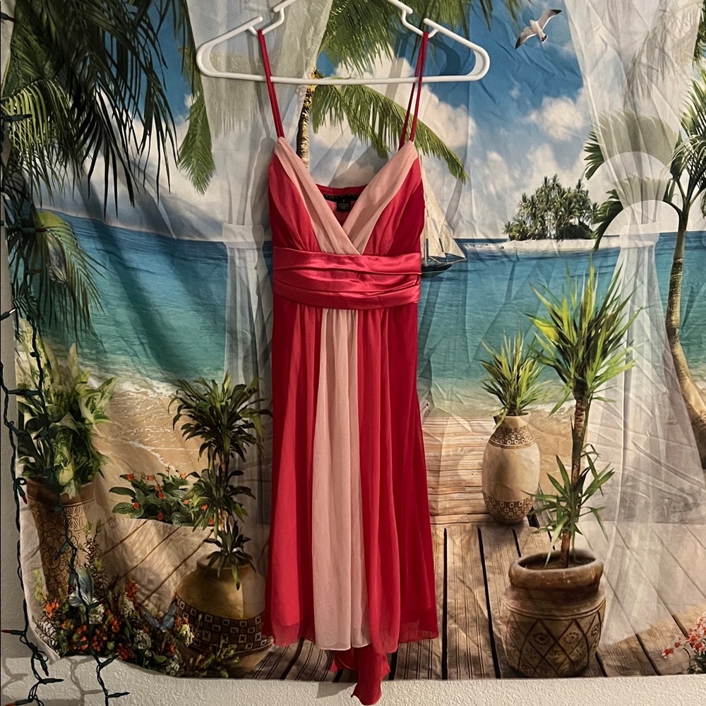 City Studio Red and Pink Dress